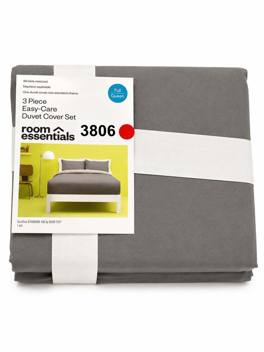 Room Essentials 3-Piece Easy-Care Full/Queen Duvet Cover Set